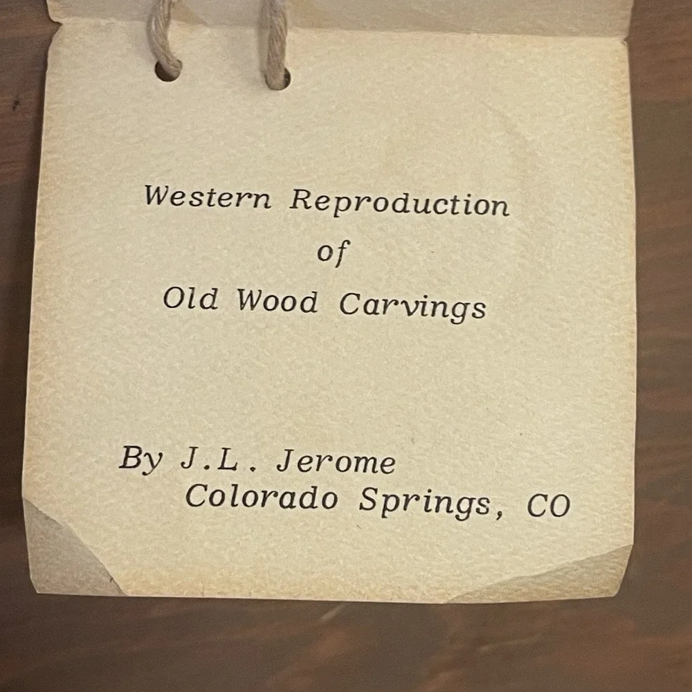 VTG Colorado Carvings Ltd JL Jerome Wood Relief Plaque Western Cowboy & Horse 3D